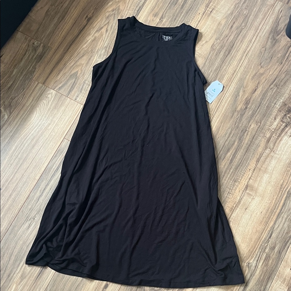 NWT Time and Tru S Black Sleeveless Dress